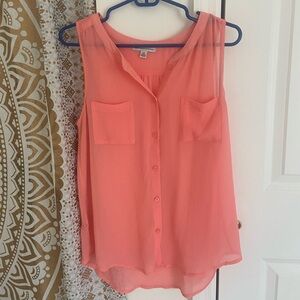 Pink button down American Eagle blouse size small
